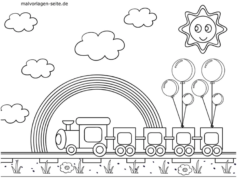 eisenbahn-mit-ballons-und-sonne