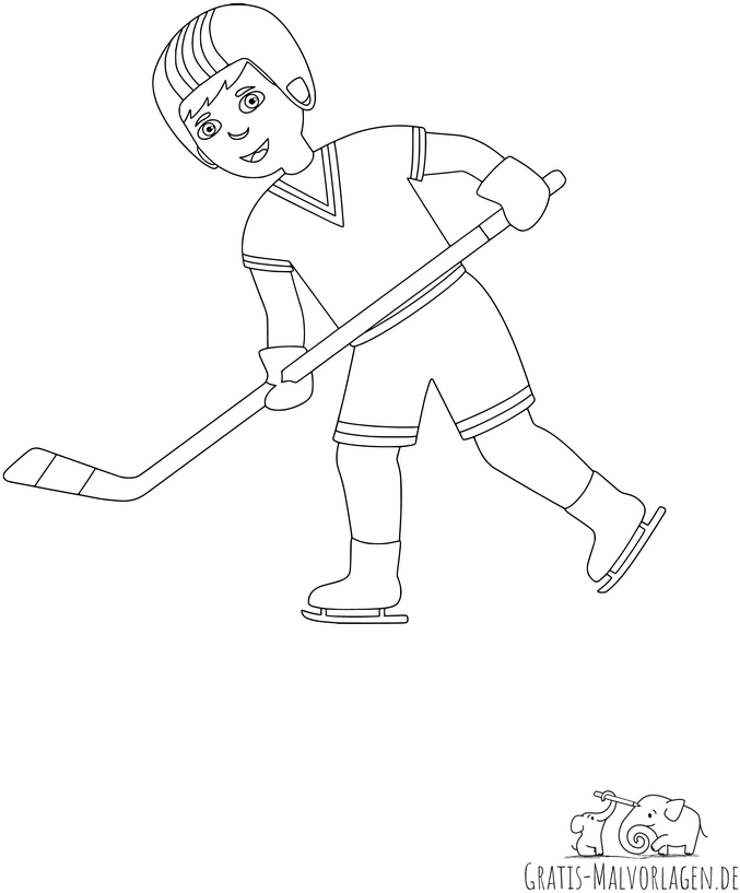 eishockeyspieler-malvorlage
