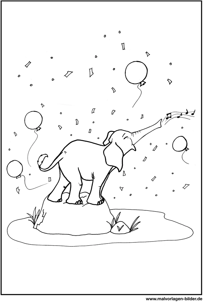 elefant-feier-luftballons-kreativ-ausmalen