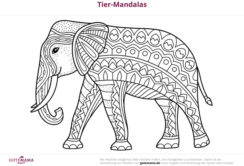 elefant-mandala-kreative-malvorlage