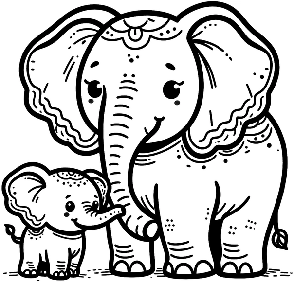 elefantenpaar-ausmalbild-fuer-kinder