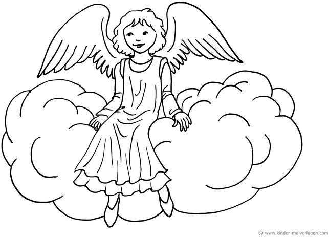 engel-auf-wolke-ausmalvorlage