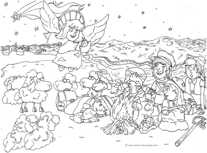 engel-ueber-schafe-und-schaefer-mit-lagerfeuer