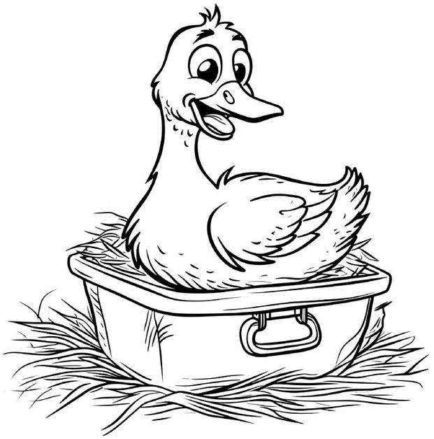 ente-in-kiste-zum-ausmalen