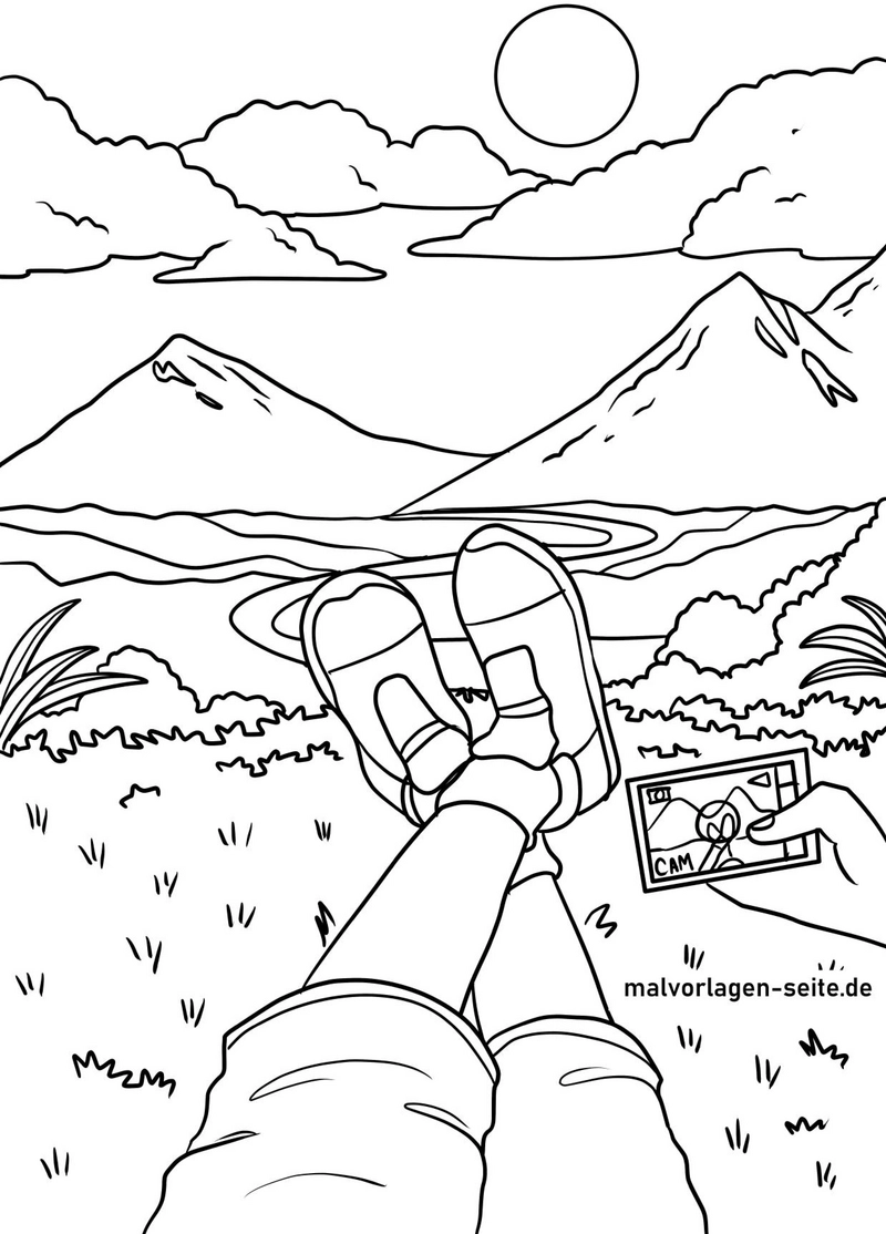 entspannende-landschaft-mit-fueessen-und-kamera