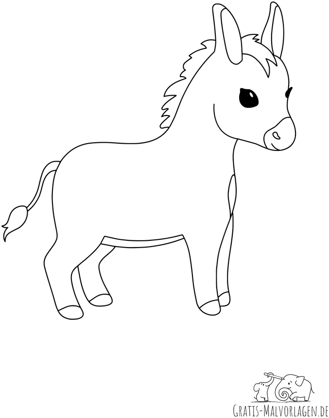 esel-ausmalbild-fuer-kinder