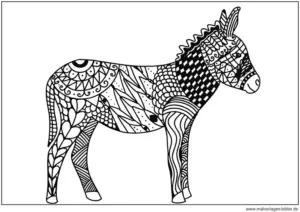 esel-mit-kreativen-mustern-ausmalbild
