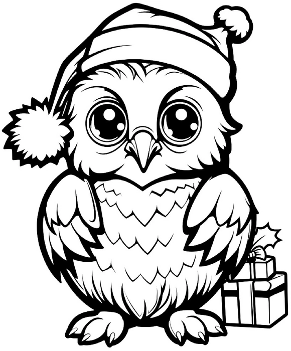 eule-mit-weihnachtsmuetze-und-geschenk