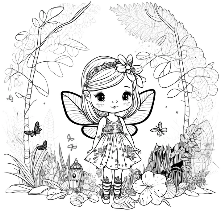 fee-im-wald-ausmalvorlage