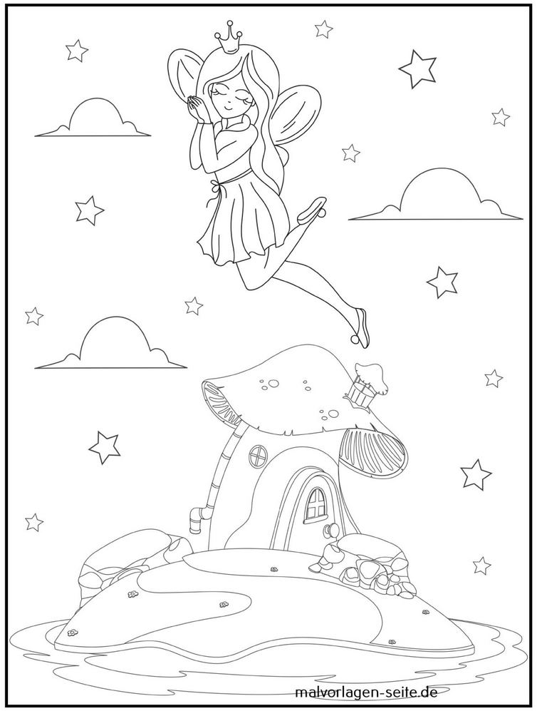 fee-mit-pilzhaus-und-sternen