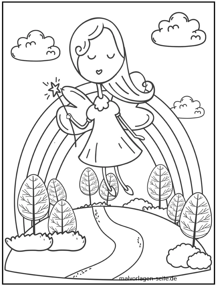 fee-mit-regenbogen-und-landschaft