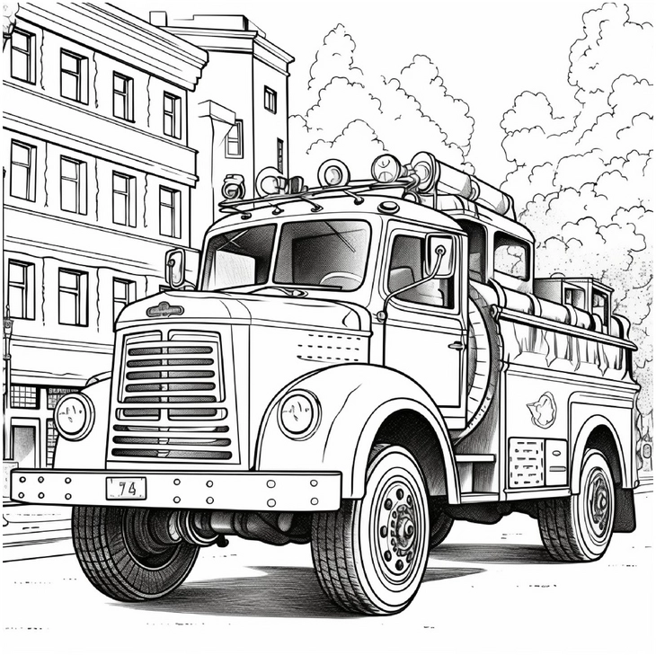 feuerwehrfahrzeug-ausmalvorlage