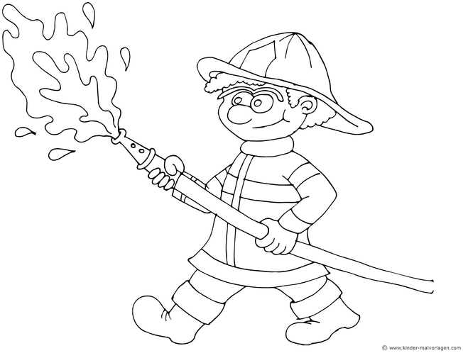 feuerwehrmann-mit-wasserschlauch-ausmalvorlage