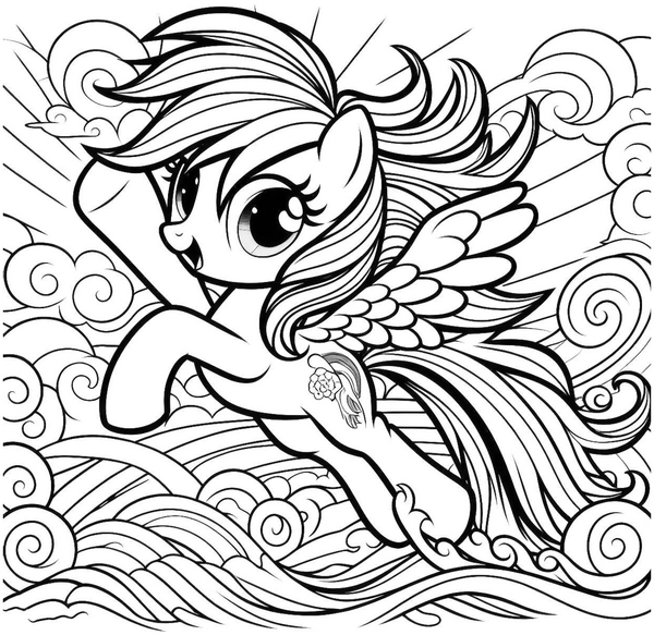 fliegendes-pony-in-wolkenlandschaft