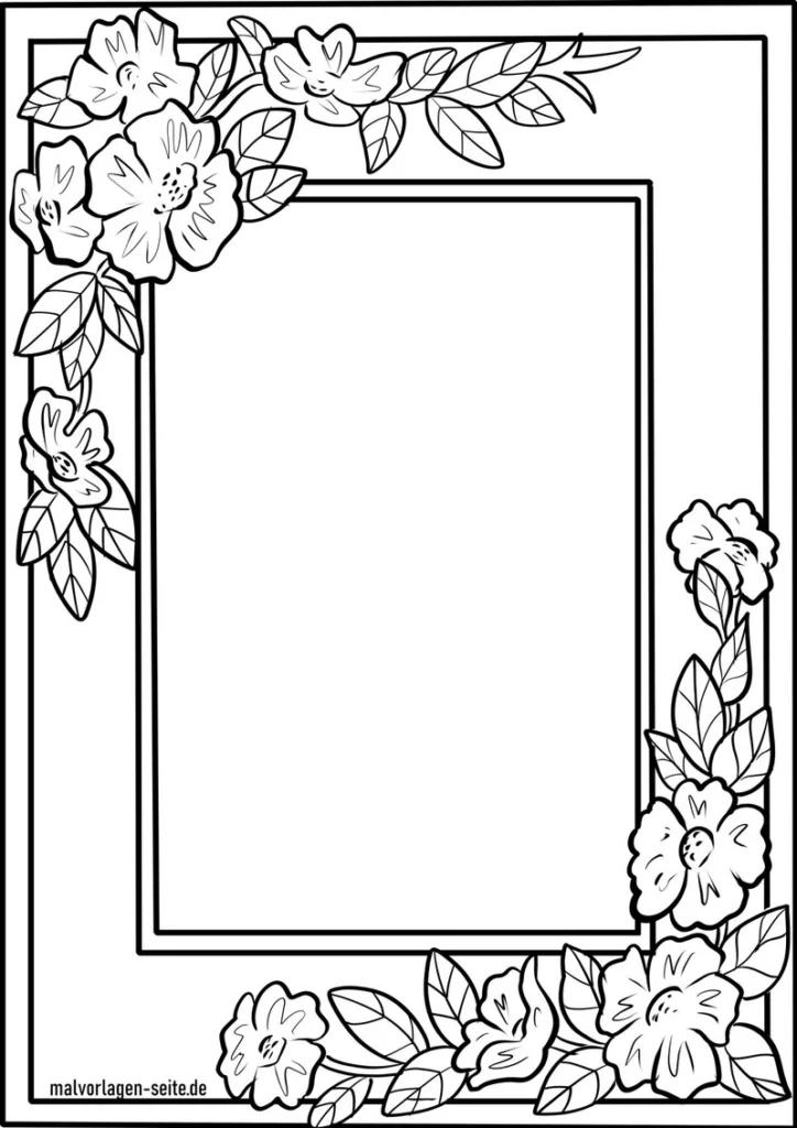 floral-schmuckrahmen-ausmalvorlage