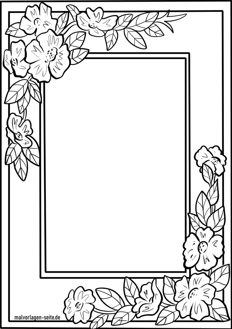 floral-schmuckrahmen-ausmalvorlage