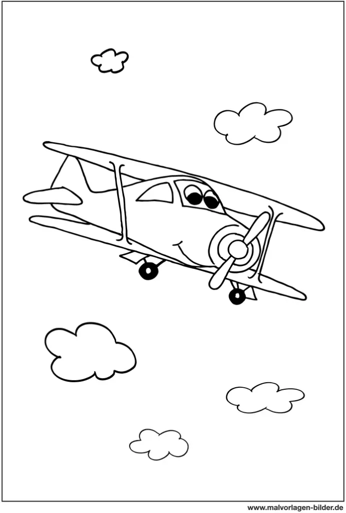 flugzeug-ausmalbild-fuer-kinder