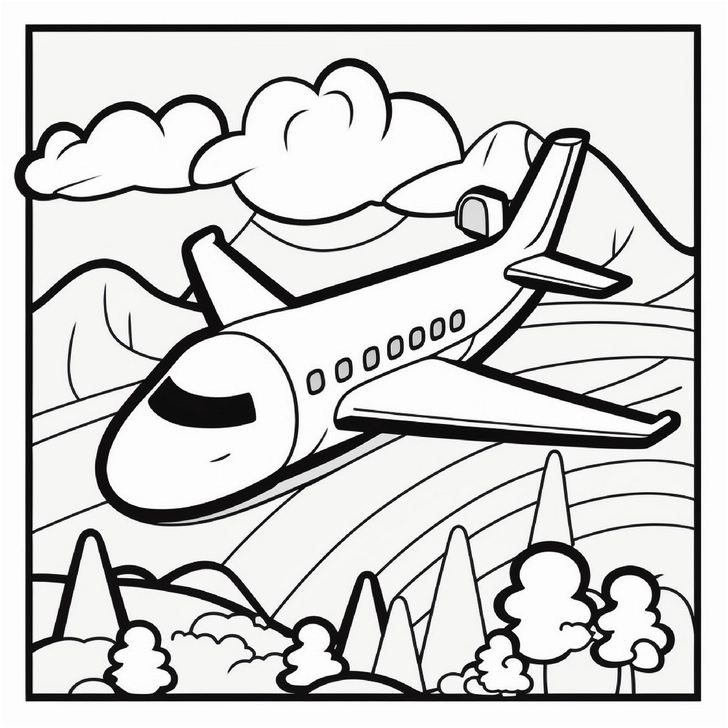 flugzeug-ueber-bergen-und-baeumen