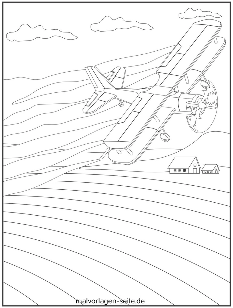flugzeug-ueber-huegel-und-dorf