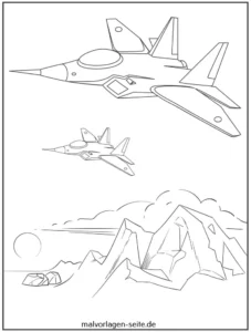 flugzeuge-in-der-luft-ueber-bergen