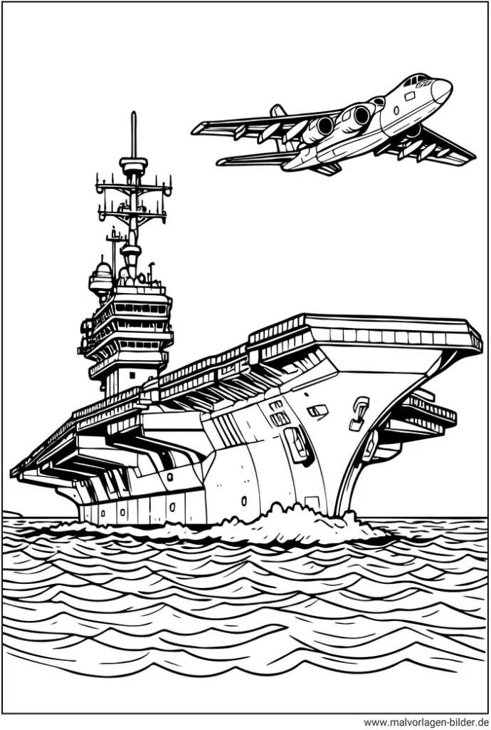 flugzeugtraeger-mit-flugzeug-ausmalvorlage