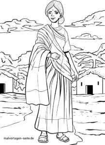 frau-in-traditioneller-kleidung-malen