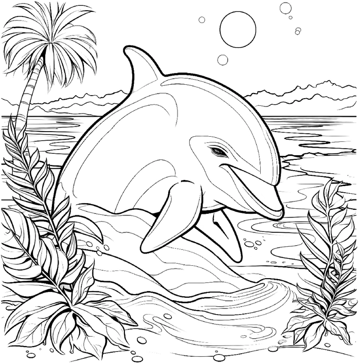 freundlicher-delfin-ausmalbild