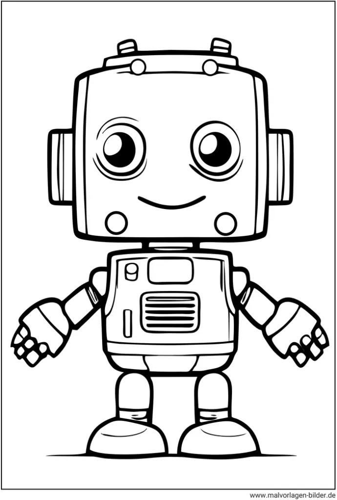 freundlicher-roboter-ausmalvorlage
