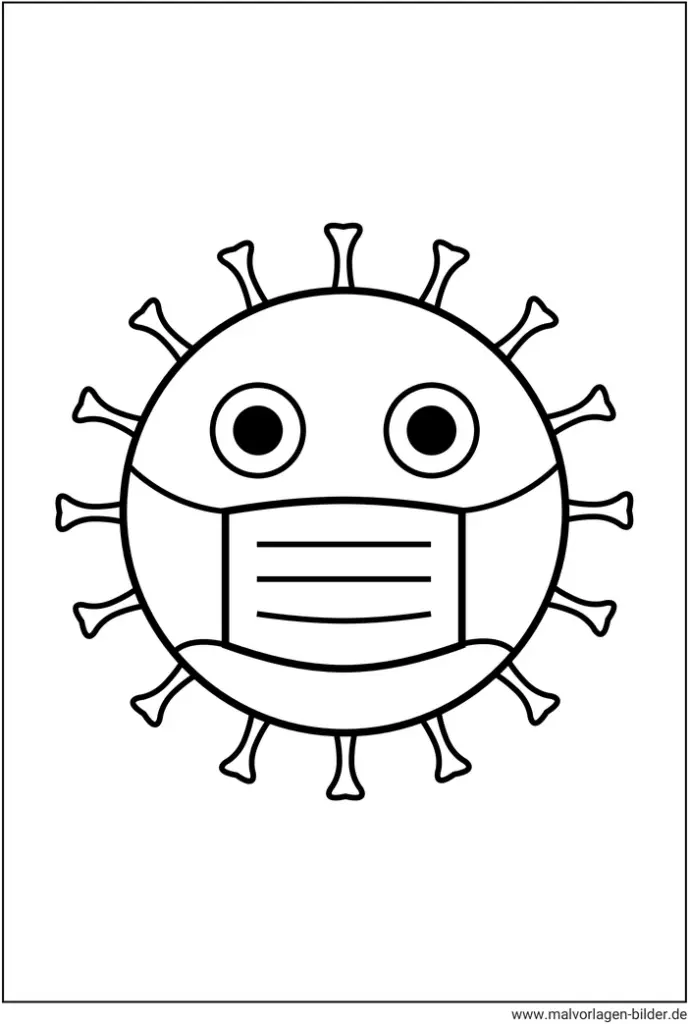 freundliches-virus-mit-maske-ausmalvorlage