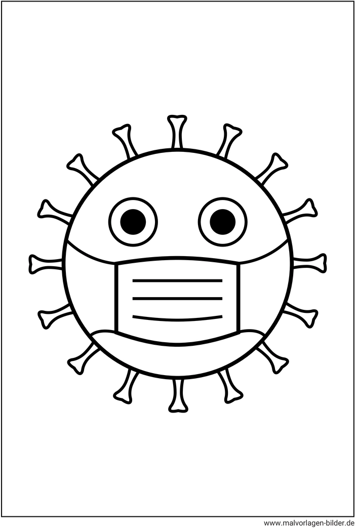 freundliches-virus-mit-maske-ausmalvorlage