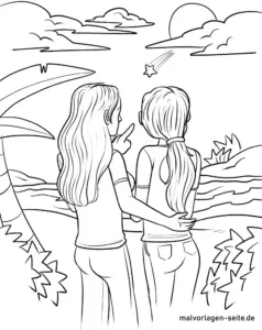 freundschaft-unter-sternen-malvorlage