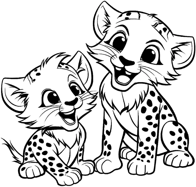 fröhliche-geparden-ausmalbild