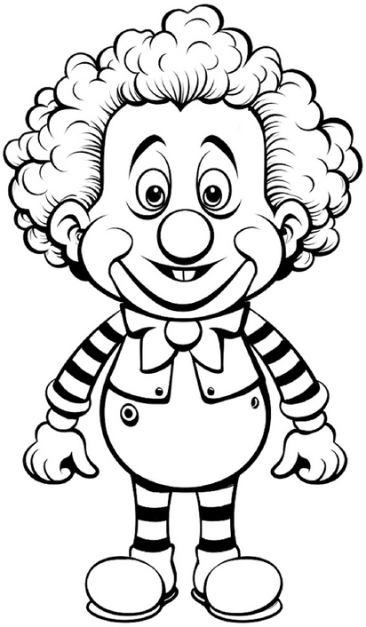fröhlicher-clown-ausmalbild