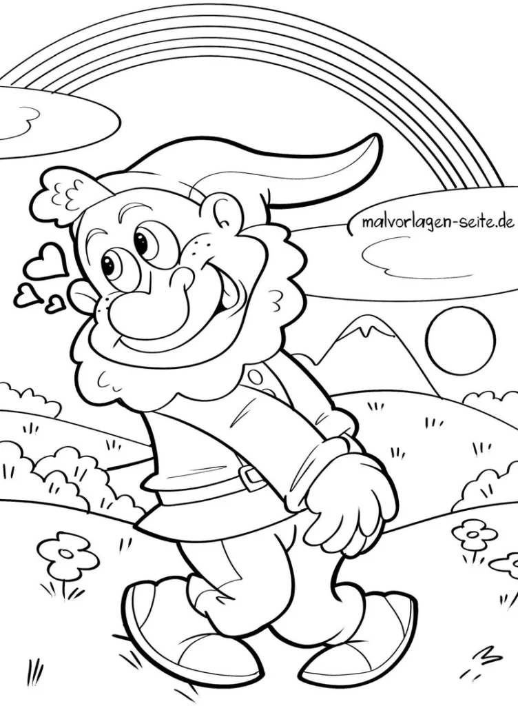 fröhlicher-zwerg-mit-regenbogen-und-blumen