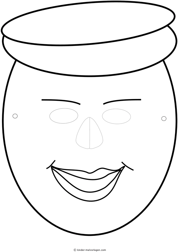 fröhliches-gesicht-mit-hut-ausmalvorlage