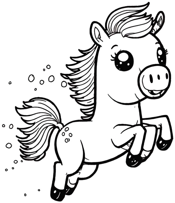 fröhliches-pferd-ausmalvorlage