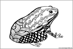 frosch-mit-kreativen-mustern-ausmalvorlage