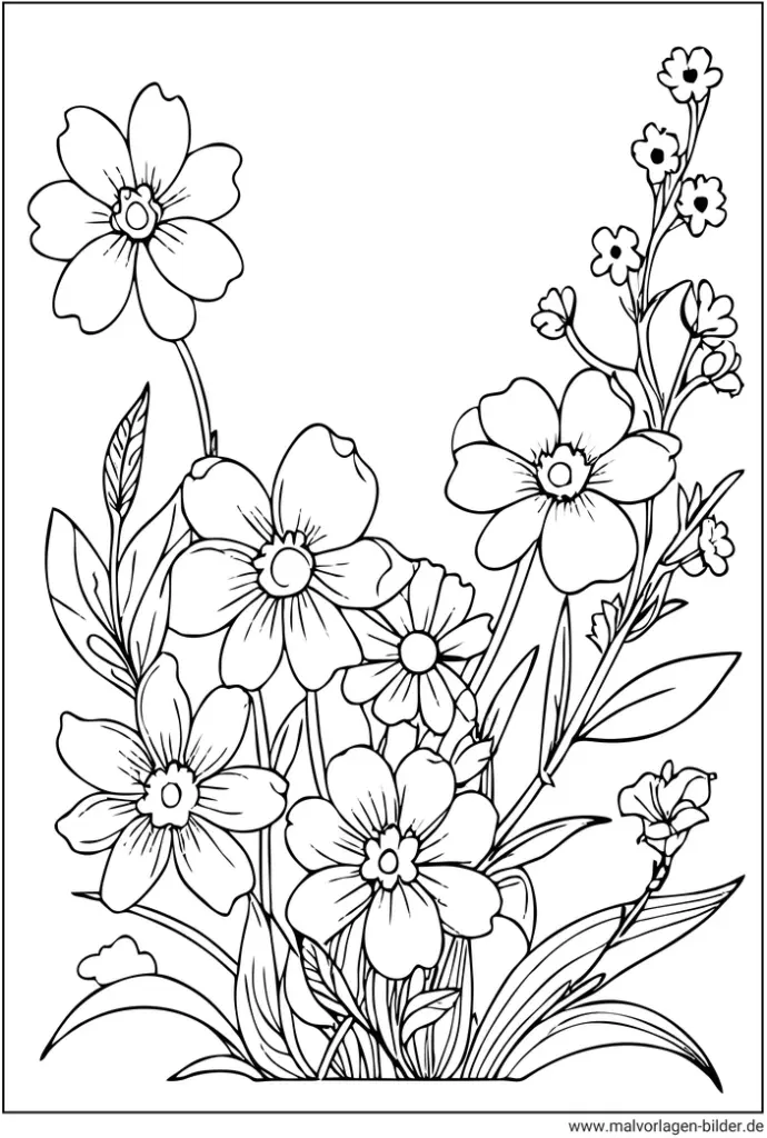 fruehlingsblumen-ausmalvorlage