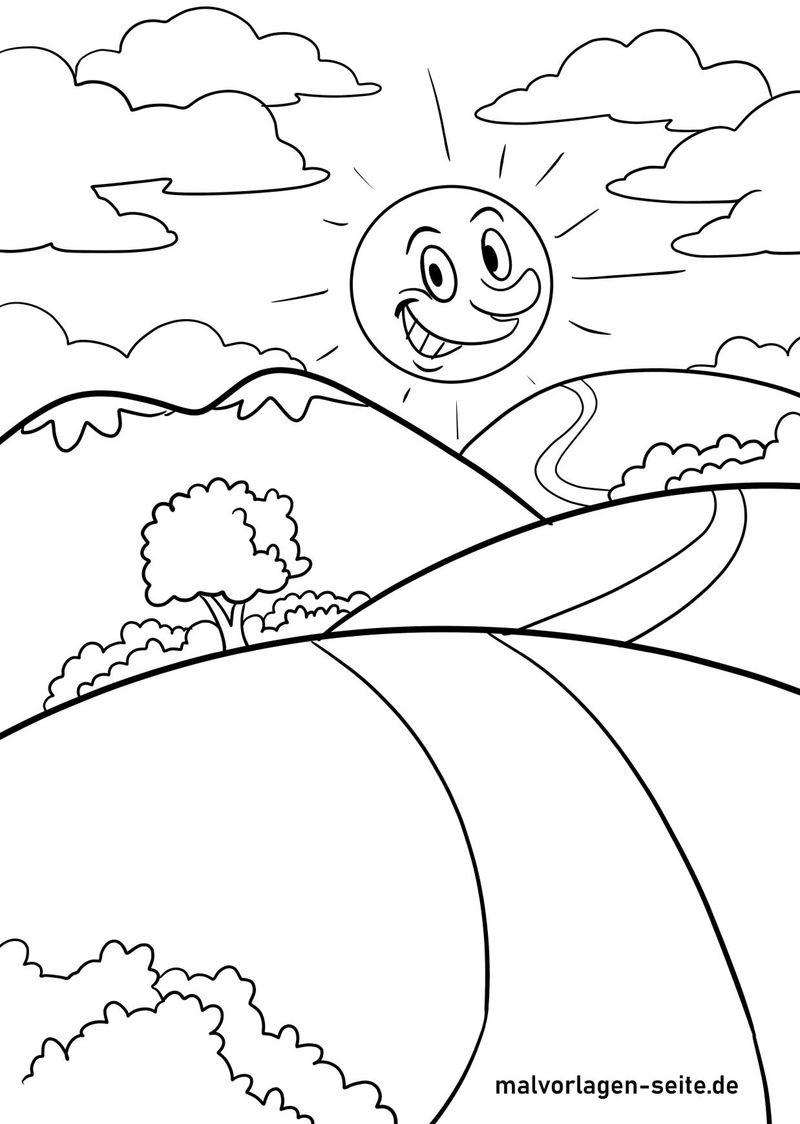 fruehlingslandschaft-sonne-huegel-malen