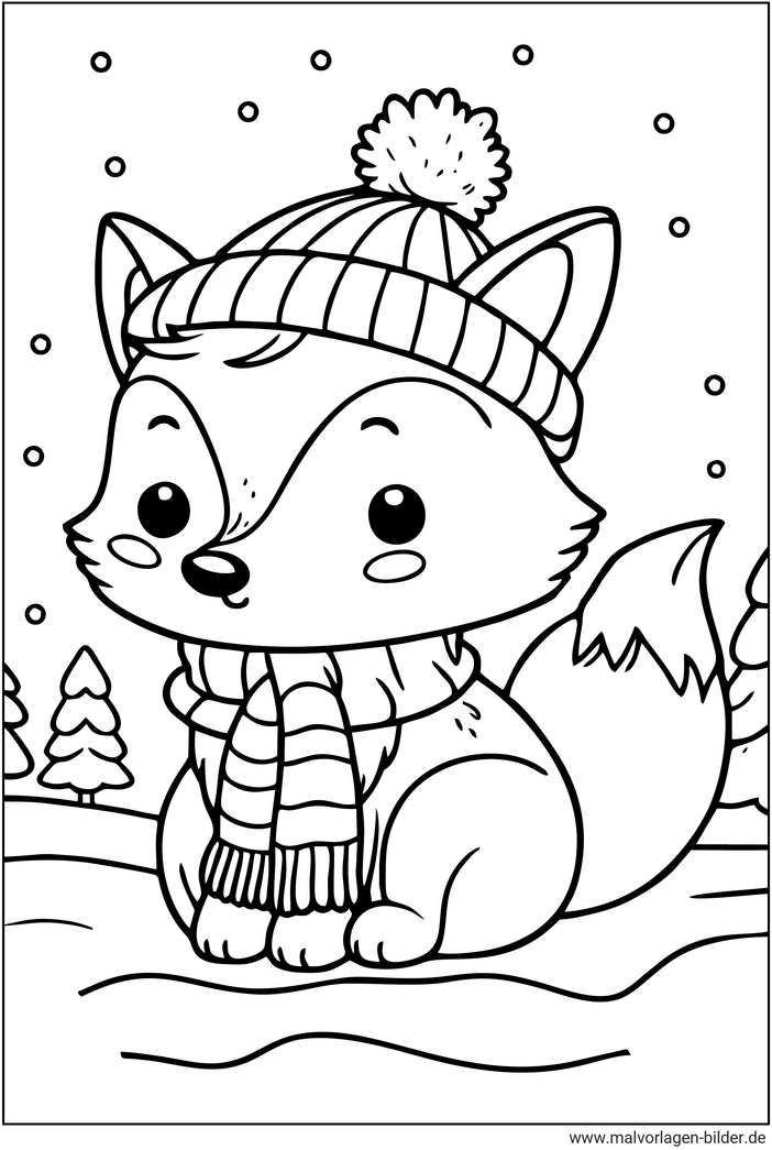 fuchs-im-winter-mit-muetze-und-schal