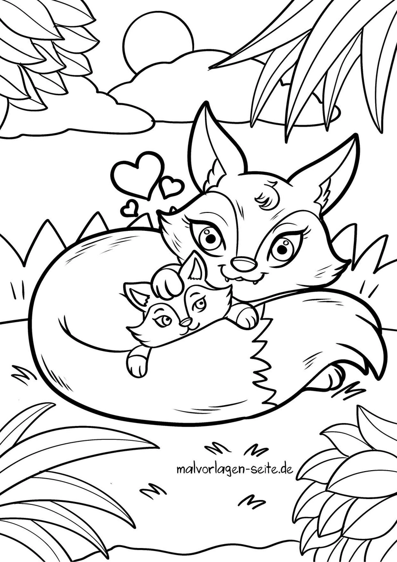 fuchs-mit-welpen-in-der-natur