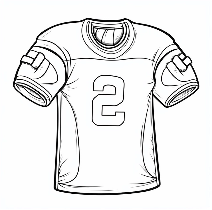 fussballtrikot-mit-nummer-zwei-ausmalvorlage