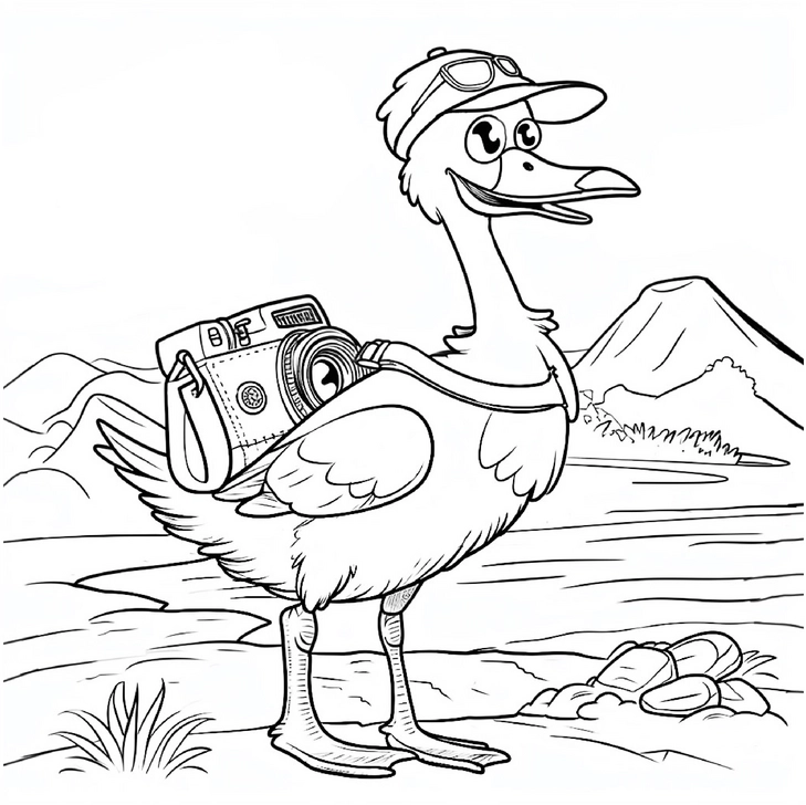 gans-mit-kamera-in-abenteuerlandschaft