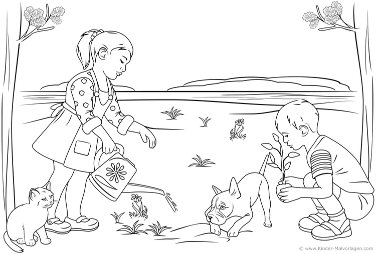 gartenarbeit-mit-kindern-und-tieren