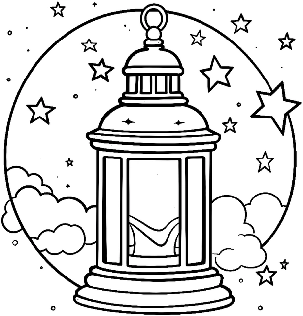 gartenlaterne-und-sterne-in-der-nacht