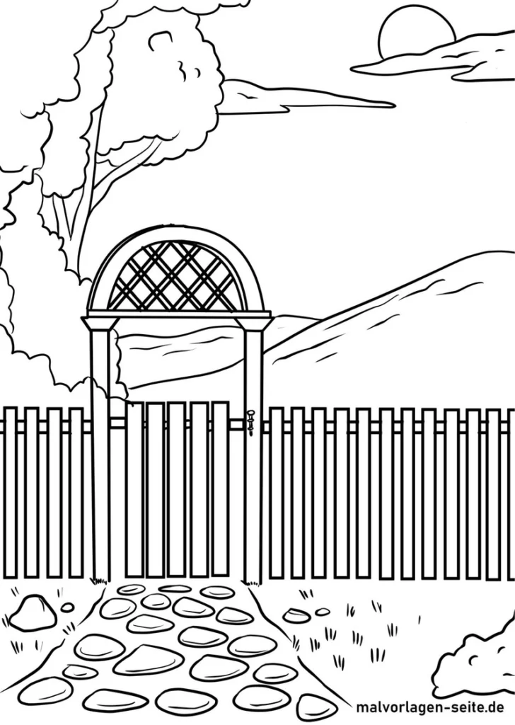 gartentor-in-natur-ausmalvorlage