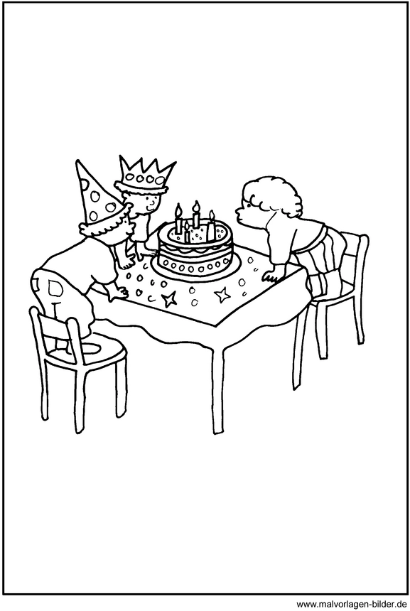 geburtstagsfeier-mit-kindern-und-torte