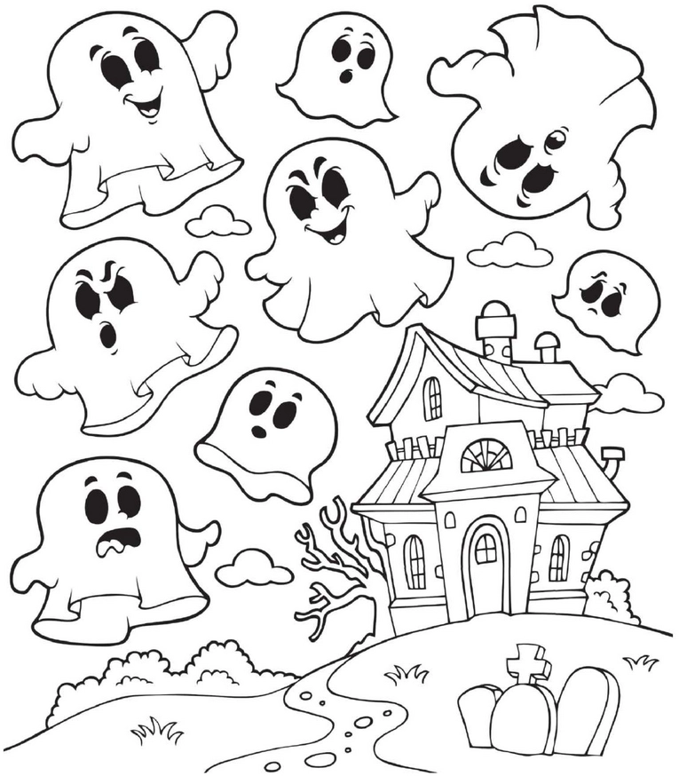 geister-und-villa-halloween-malvorlage