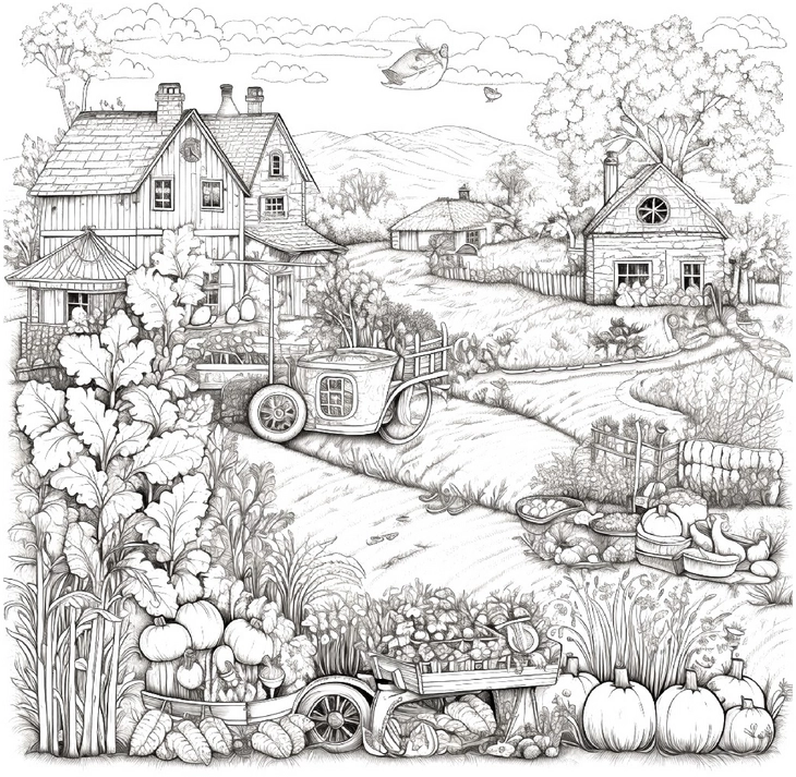 gemuesebauernhof-ausmalvorlage
