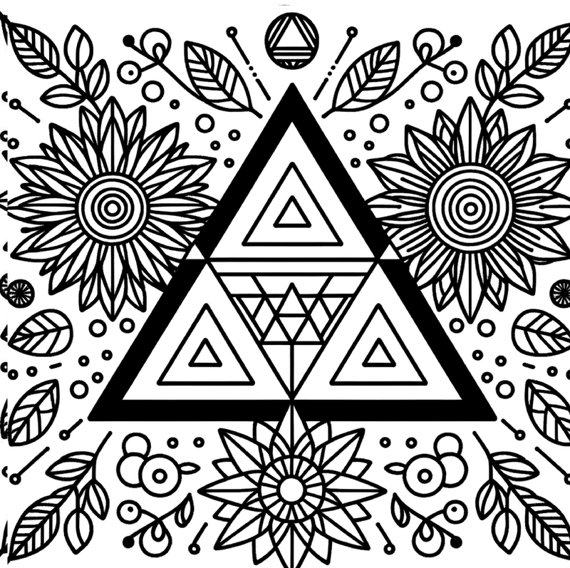 geometrische-muster-und-blumen-ausmalvorlage